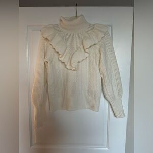 Madewell cream turtleneck sweater